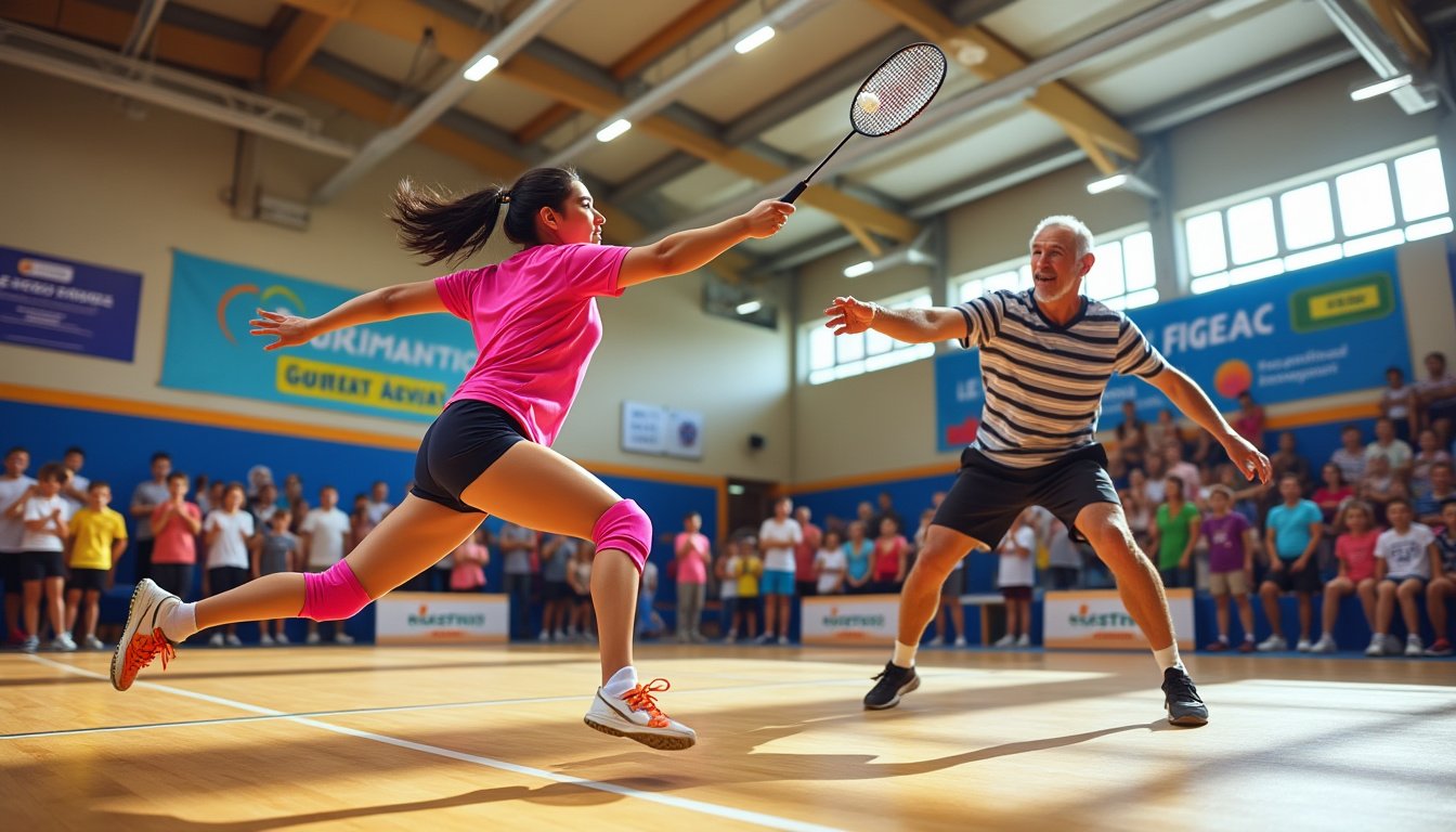 découvrez le badminton figeac, où passion sportive et joie de vivre se rencontrent. rejoignez notre communauté dynamique pour pratiquer le badminton dans une ambiance conviviale et stimulante. que vous soyez débutant ou compétiteur, vivez des moments sportifs inoubliables!