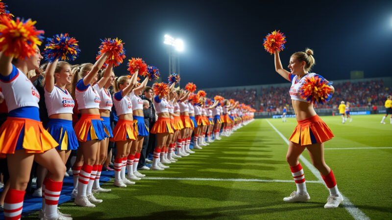 Des Ch’tis se mettent au service du sport féminin en jouant les pom-pom boys