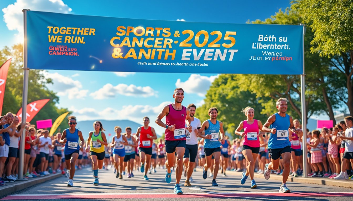 rejoignez-nous pour l'événement sport & cancer 2025, une initiative dédiée à promouvoir la santé et le bien-être. ensemble, unissons nos forces pour sensibiliser et soutenir la lutte contre le cancer à travers le sport. participez à cette journée dynamique et solidaire pour faire la différence !