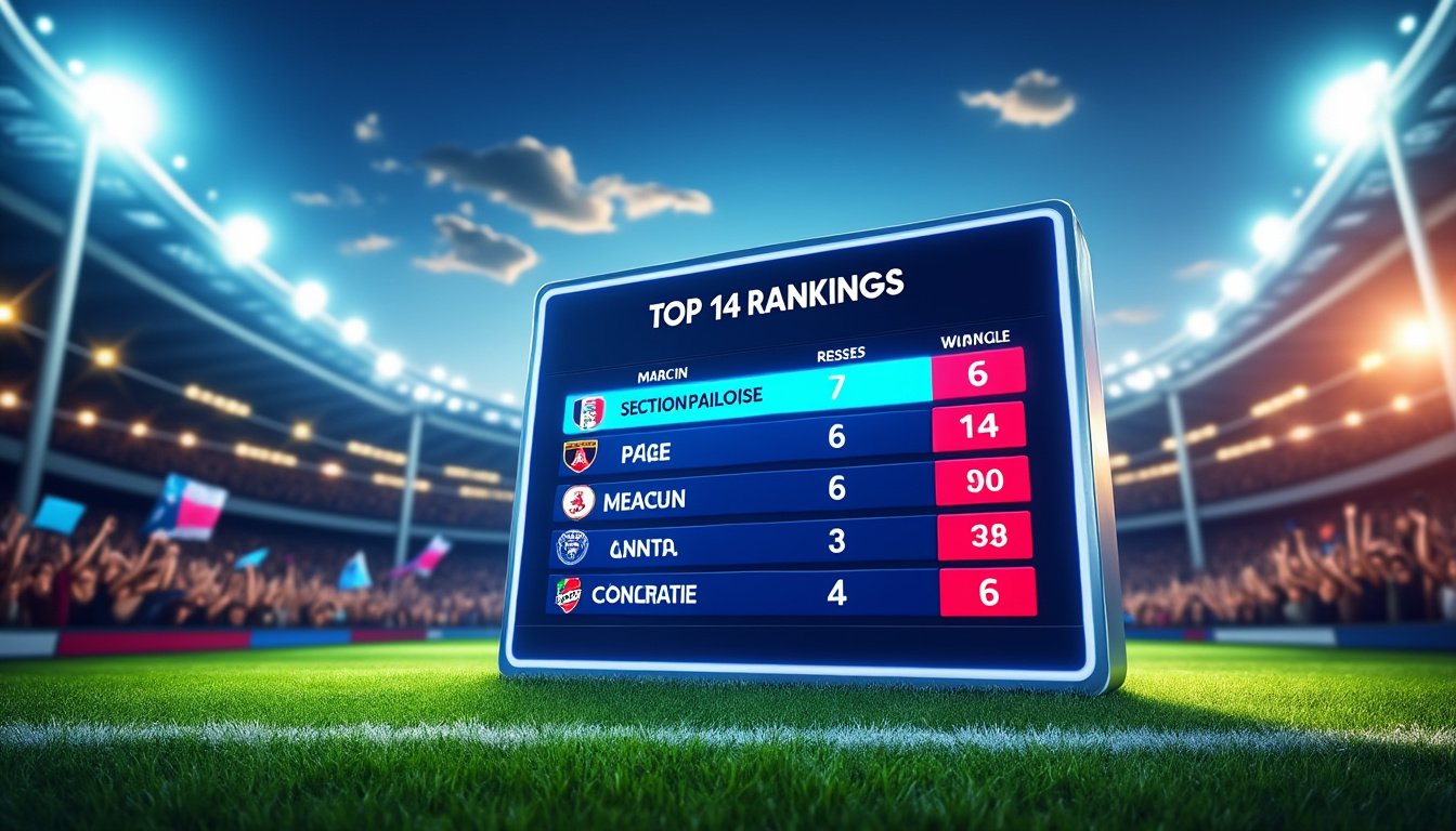 Top 14 : quel est le classement de la Section Paloise avant les sept dernières journées ?