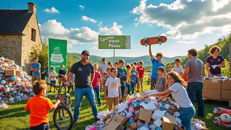 Une collecte innovante d’articles de sport et de loisirs dans une commune de l’Aveyron : une victoire contre les déchets en papier.