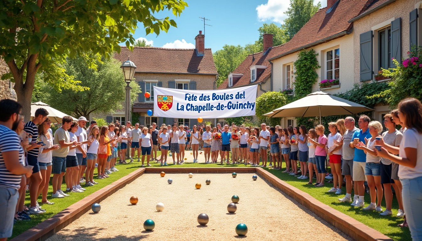 participez à un week-end exceptionnel à la chapelle-de-guinchay, dédié aux passionnés de sport boules. rejoignez-nous pour des compétitions, des ateliers et des moments de partage autour de ce sport convivial. ne manquez pas l'occasion de rencontrer d'autres amateurs et de vivre votre passion dans une ambiance festive!