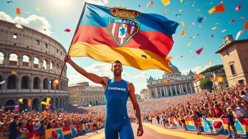 Philippe Gonigam représente Creutzwald lors du Jubilé du sport à Rome