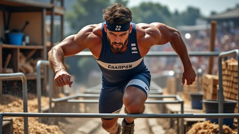 Champion de France de course à obstacles, un athlète entre compétitions, divers petits emplois et la célèbre Ninja Warrior