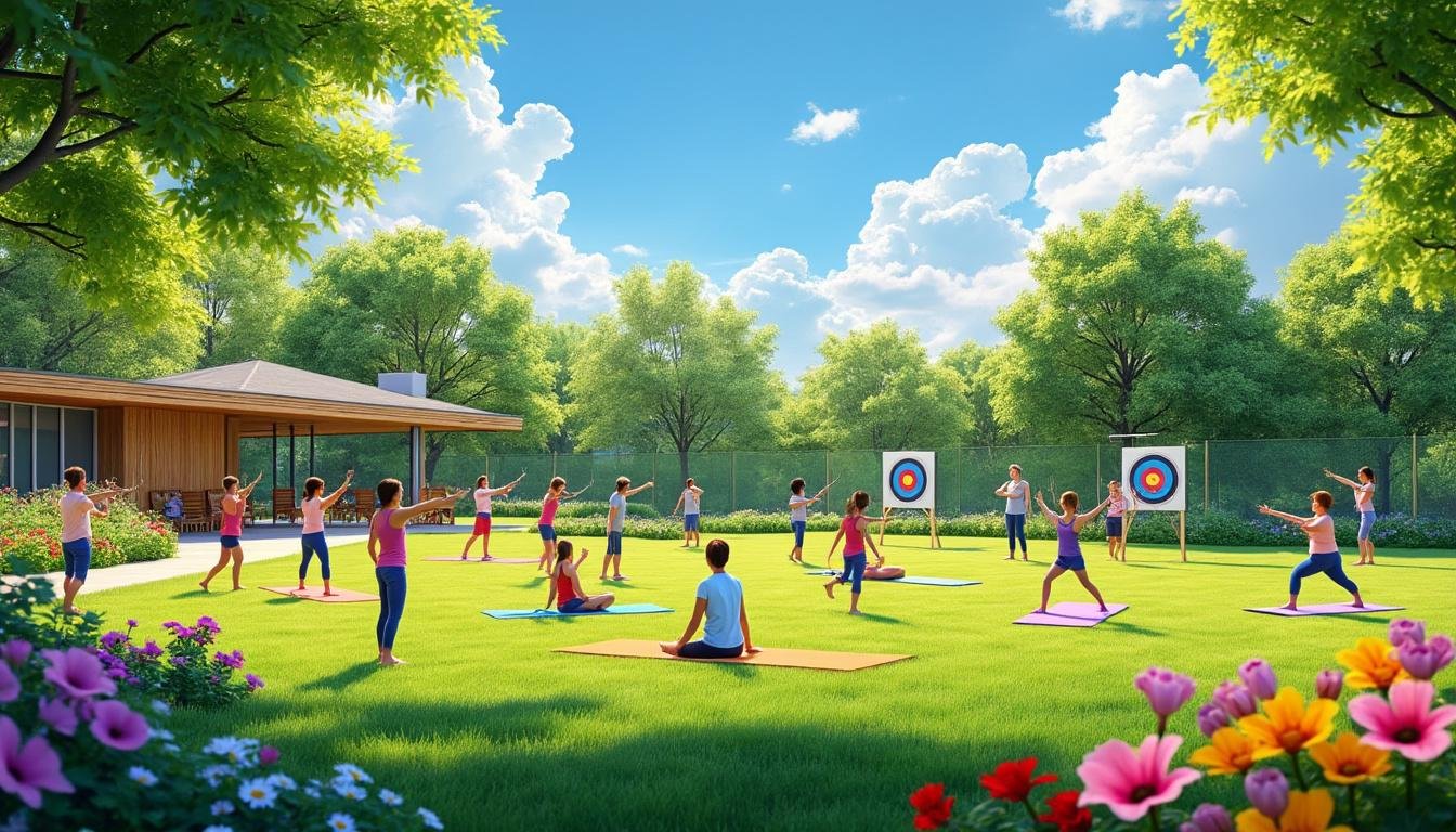 plongez au cœur de la maison sport santé et explorez des activités estivales adaptées à tous les profils. essayez notre initiation au tir à l'arc et vivez une expérience unique alliant bien-être et amusement !