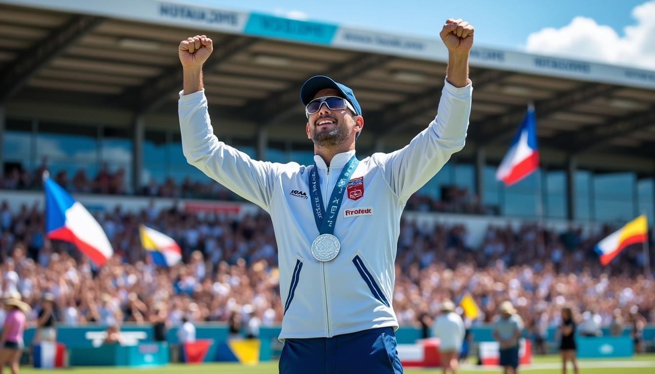 édouard poumaillou fait briller la france en remportant la médaille d'argent en skeet lors des championnats d'europe à châteauroux. découvrez son parcours et ses performances inspirantes qui ont marqué cet événement sportif de renom.