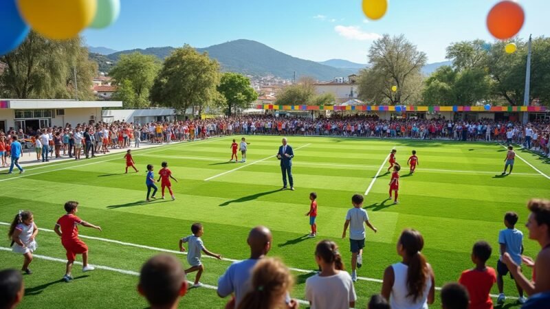 Inauguration des nouveaux terrains de sport à Cazères