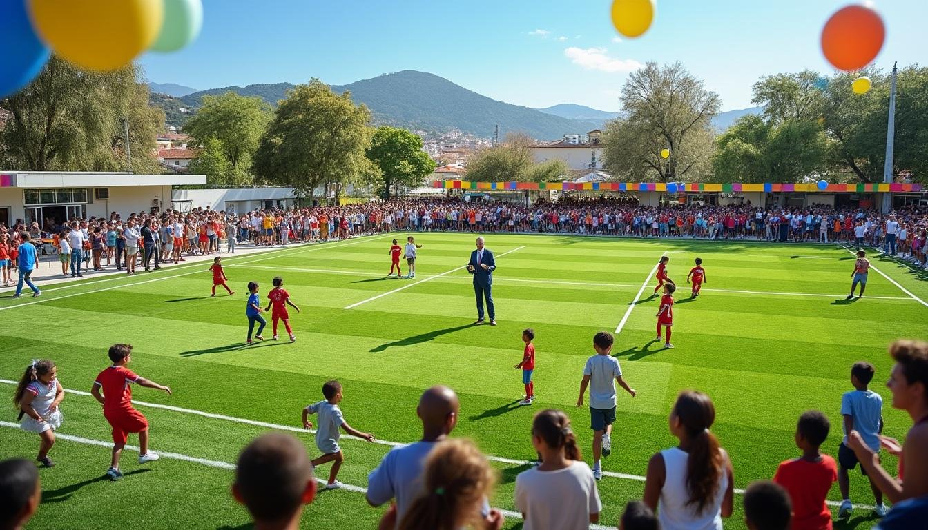 Inauguration des nouveaux terrains de sport à Cazères