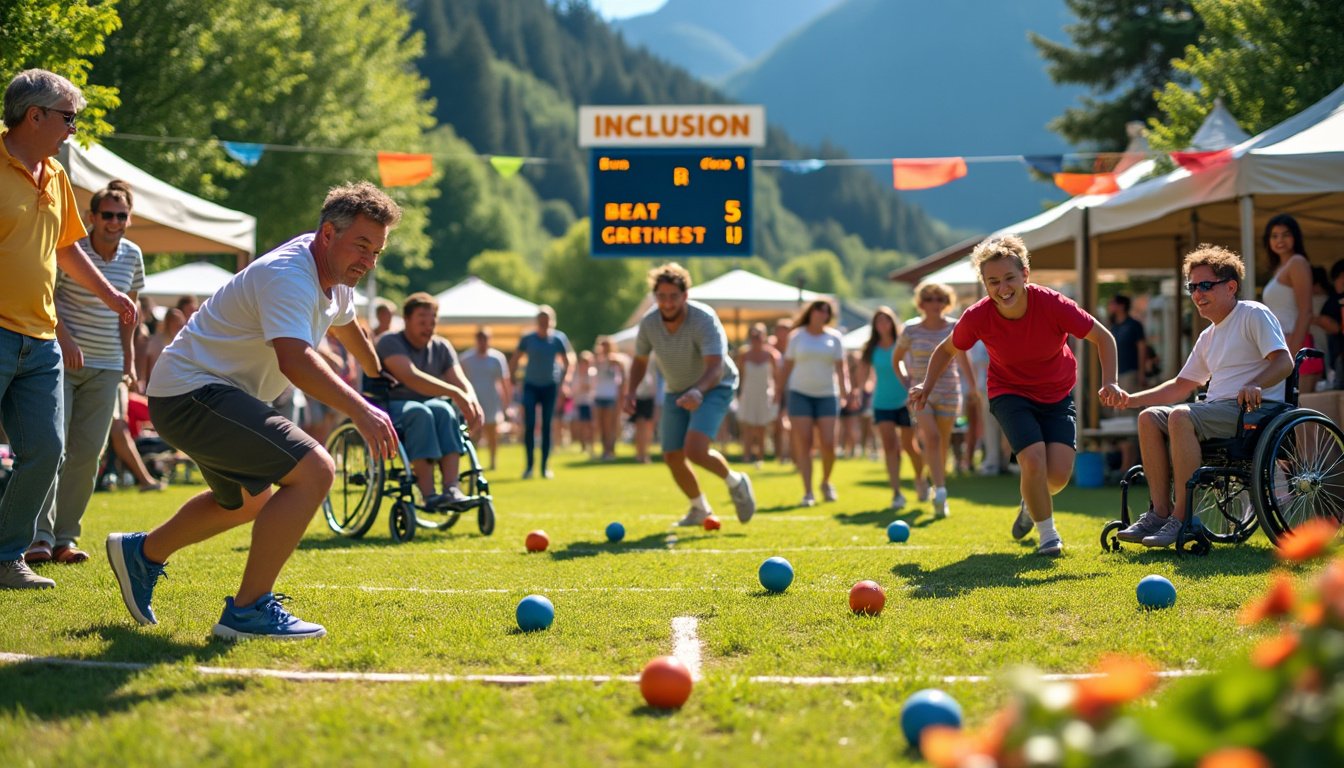 participez au tournoi de doublette en sport adapté à bourg-saint-maurice, un événement convivial promouvant l'inclusion pour tous, sportifs en situation de handicap et valides. rejoignez-nous pour célébrer la diversité et partager des moments forts autour de l'esprit sportif !