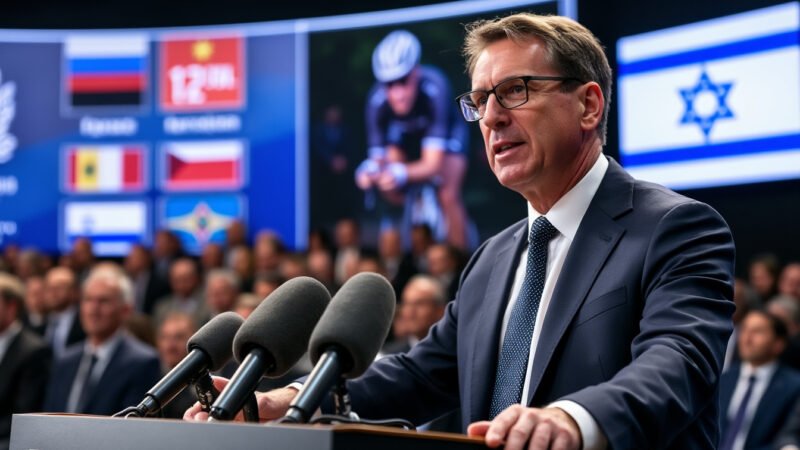 Cyclisme : David Lappartient, président de l’UCI, élucide les raisons de l’exclusion de la Russie tout en soutenant la présence d’Israël dans le sport
