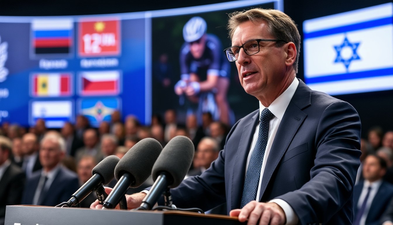 Cyclisme : David Lappartient, président de l’UCI, élucide les raisons de l’exclusion de la Russie tout en soutenant la présence d’Israël dans le sport
