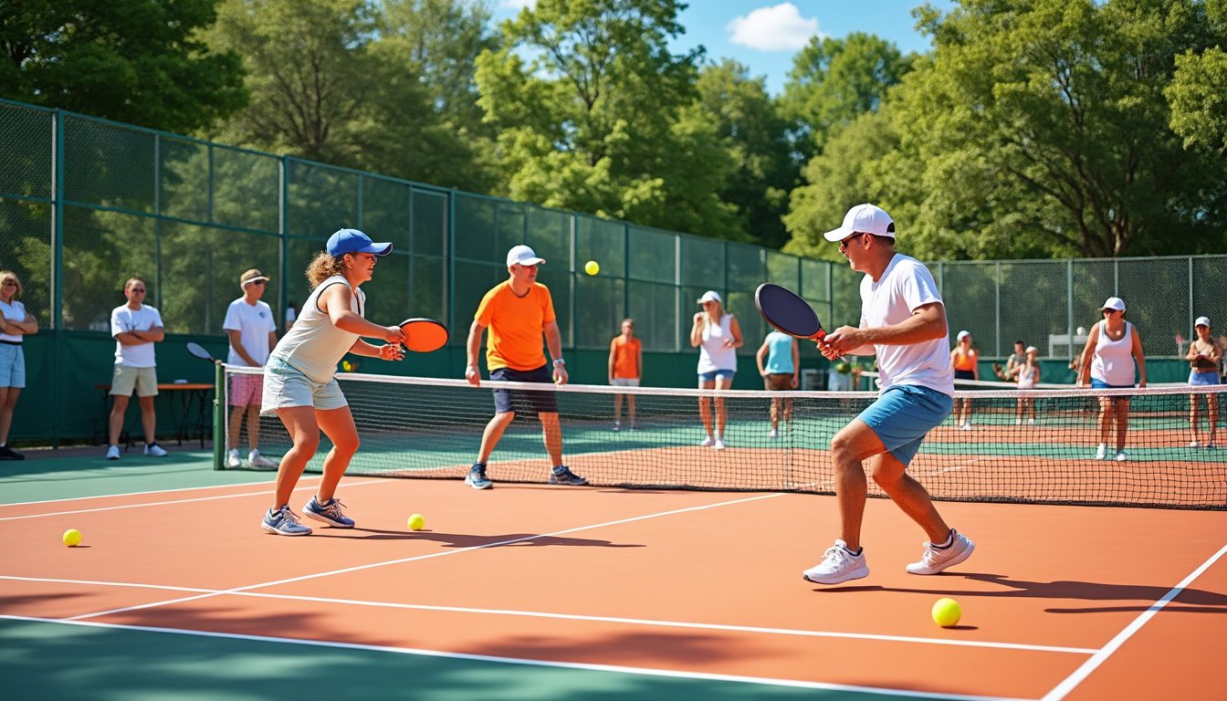 découvrez le pickleball à la roche-sur-yon et initiez-vous à ce sport de raquette dynamique qui séduit de plus en plus d'adeptes. rejoignez un club local et profitez d'une activité accessible à tous pour bouger et s'amuser !
