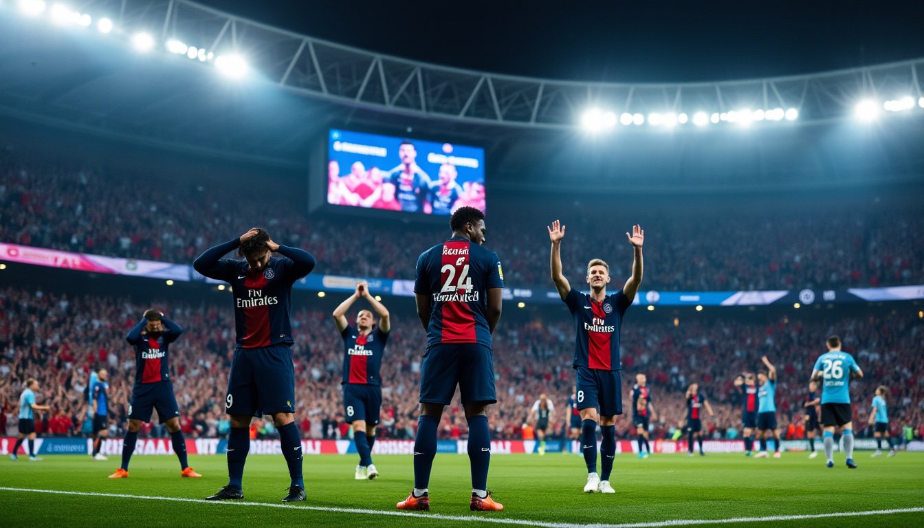 le paris saint-germain a subi une défaite historique face à l’olympique de marseille, mettant fin à 14 ans de domination ininterrompue. découvrez les temps forts et les réactions après ce match marquant.