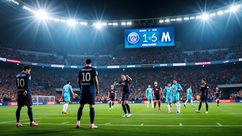 Le Paris Saint-Germain s’incline contre Marseille, un revers inédit après 14 années de domination