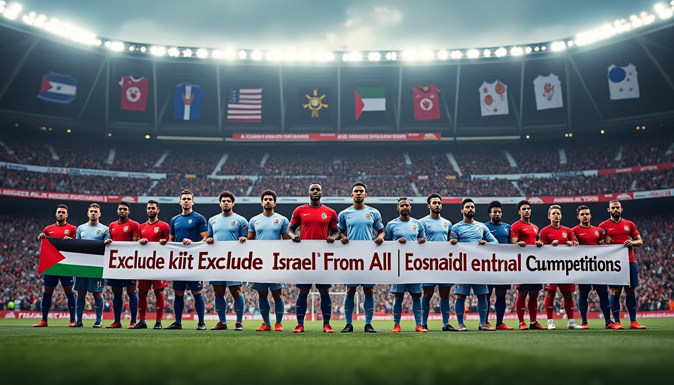 paul pogba, hakim ziyech et 48 autres grandes figures du sport demandent à l'uefa d'exclure israël de toutes les compétitions européennes. découvrez leur appel collectif et les enjeux pour le monde du football.