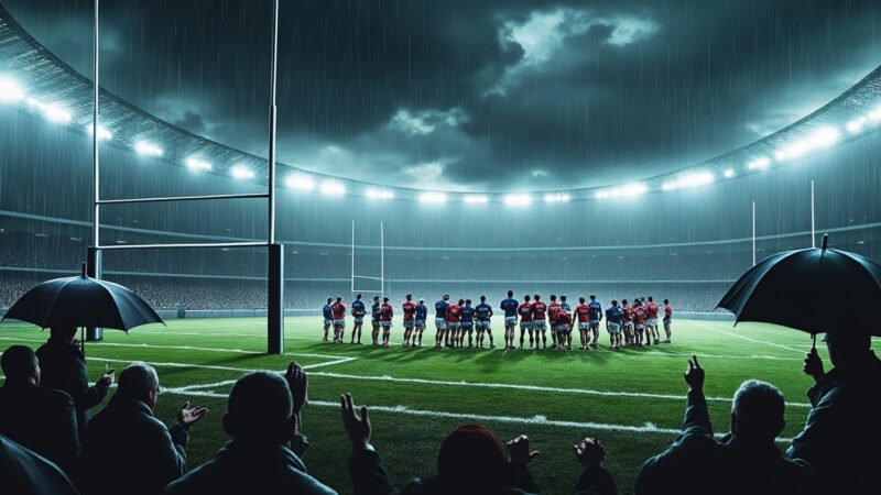 Top 14 : Tempête sur le terrain, le coup d’envoi du choc Toulon-La Rochelle est repoussé