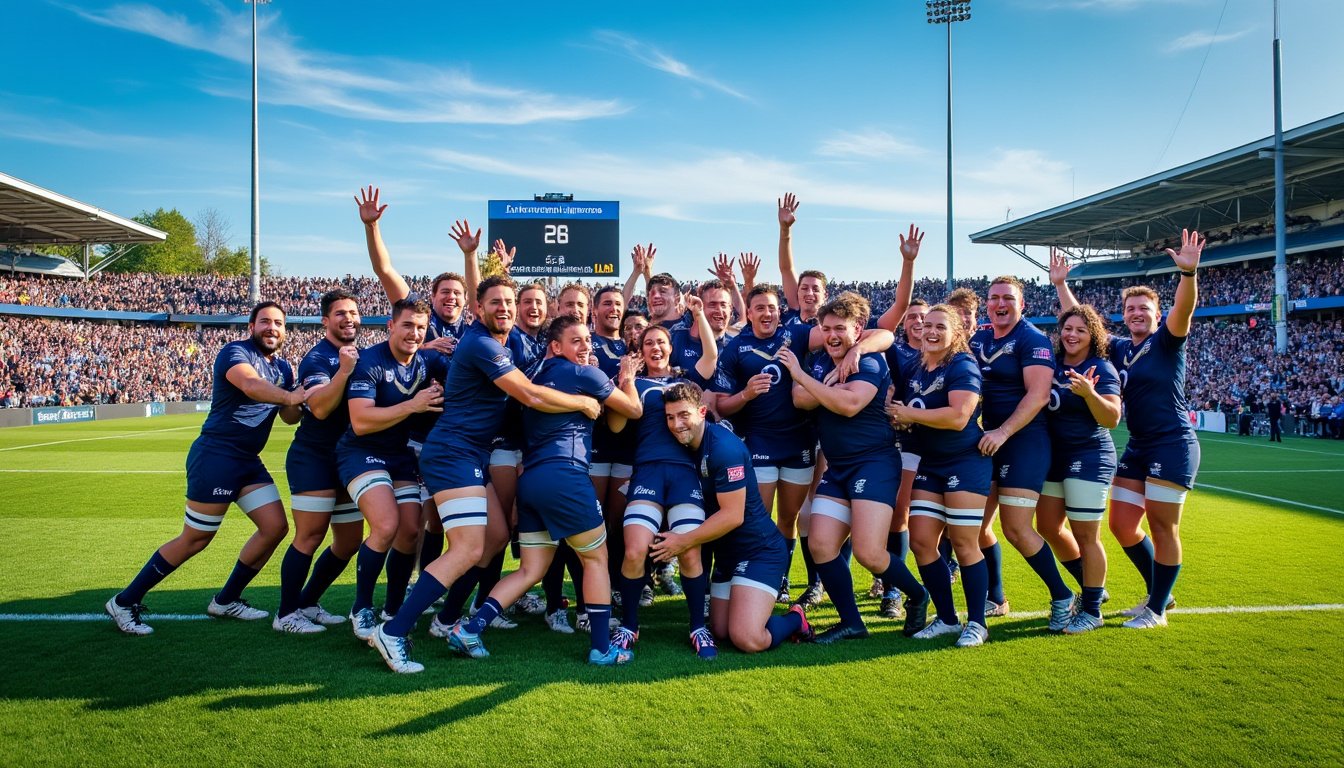 le xv du corsaire s’impose à domicile en fédérale 1, remportant la victoire contre barbezieux jonzac lors d’un match intense. résumé et temps forts de la rencontre de rugby.