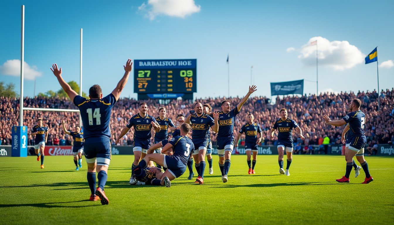découvrez comment le xv du corsaire s'est imposé avec brio sur son terrain face à barbezieux jonzac lors de leur match en fédérale 1. résumé du triomphe et des temps forts de la rencontre.