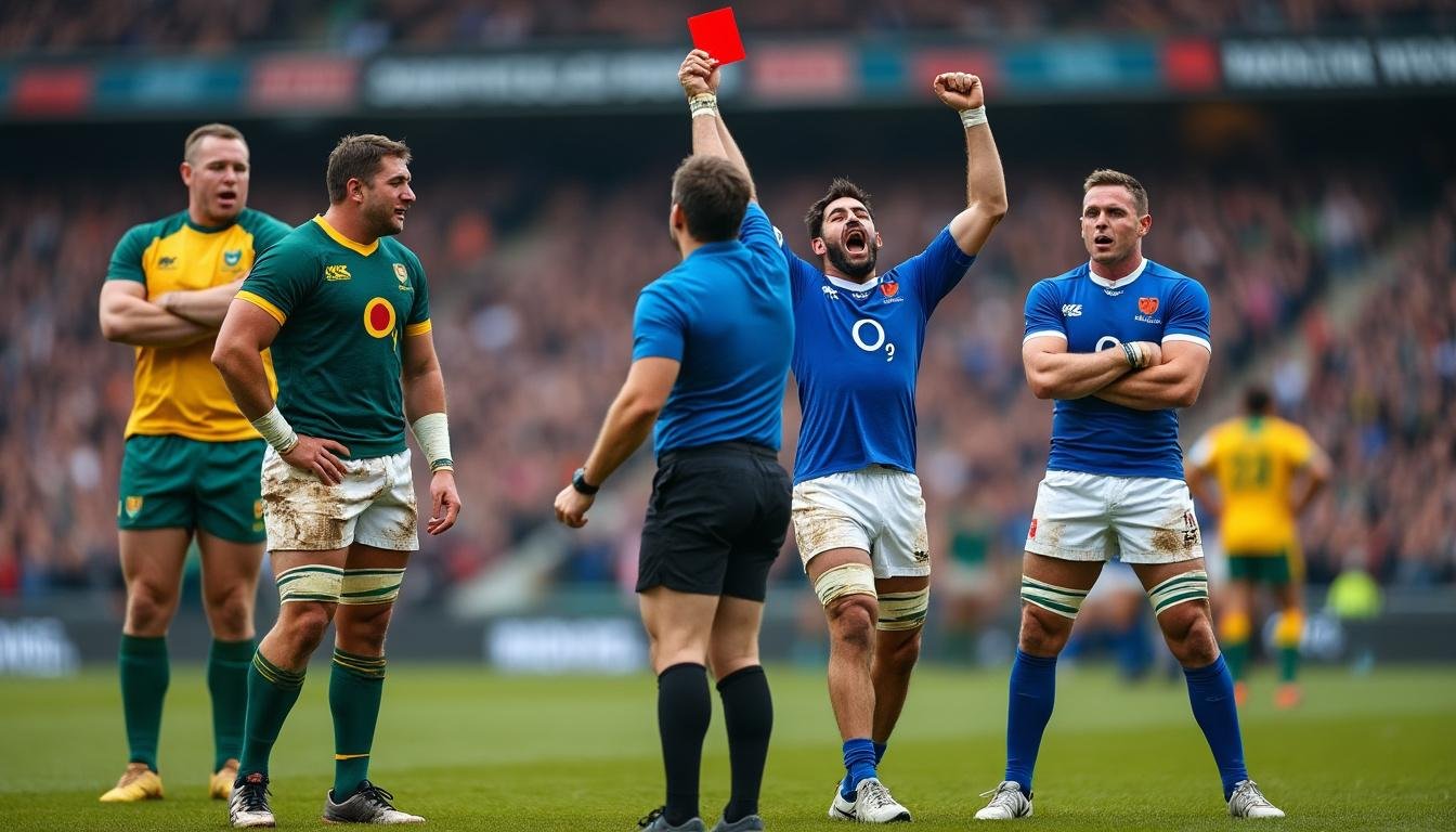 découvrez les enjeux et réactions autour du carton rouge controversé lors du match france-afrique du sud, une décision qui divise et met en danger l'avenir de notre sport.