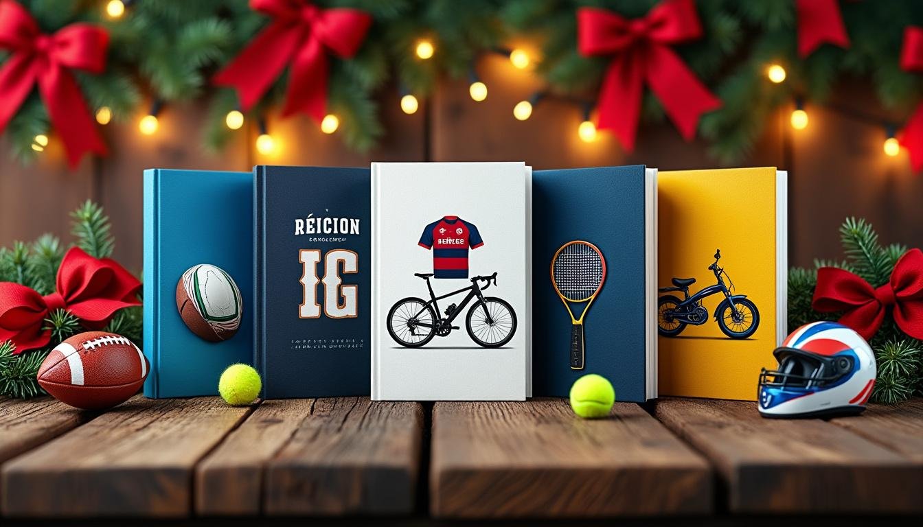 découvrez notre sélection des meilleurs livres sportifs à offrir pour noël, couvrant le football, l'ubb, le cyclisme, le tennis et la f1, pour faire plaisir aux passionnés de sport.