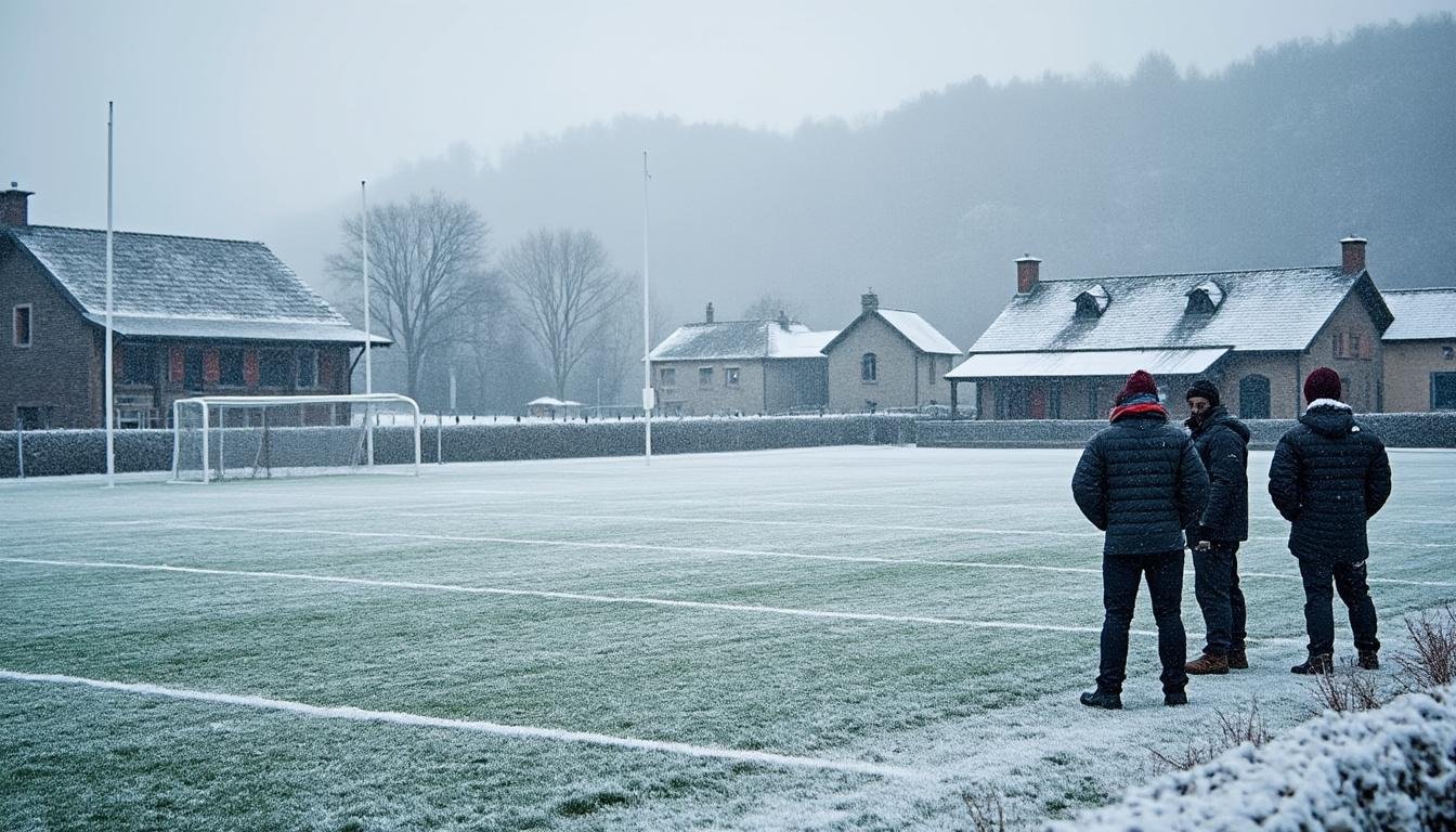 aveyron : la neige et le froid perturbent le planning sportif du week-end avec des impacts sur le football et le rugby à onet et millau.